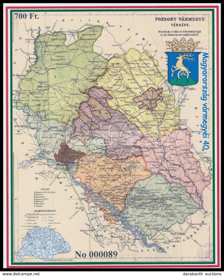 ** 2018 Magyarország Vármegyéi (40.) - Pozsony Vármegye Emlékív - Andere & Zonder Classificatie