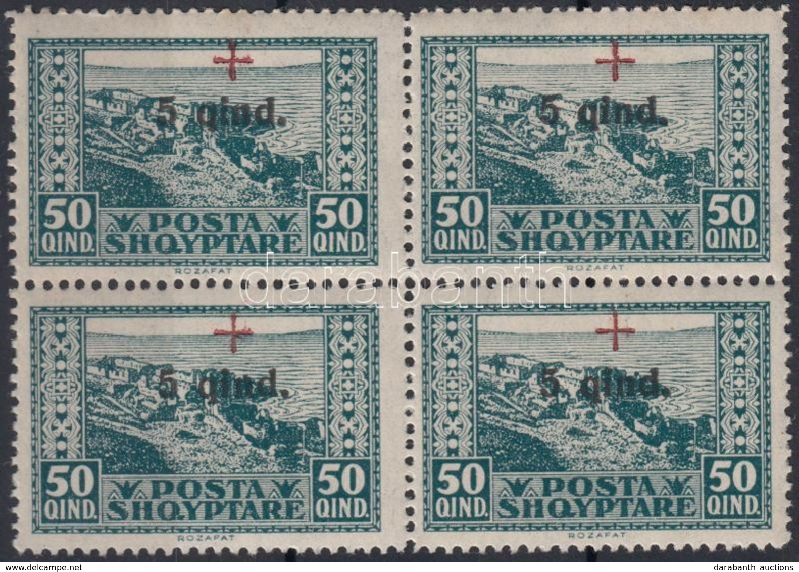 ** 1924 Vöröskereszt 50Q Négyestömb Mi 99 - Andere & Zonder Classificatie