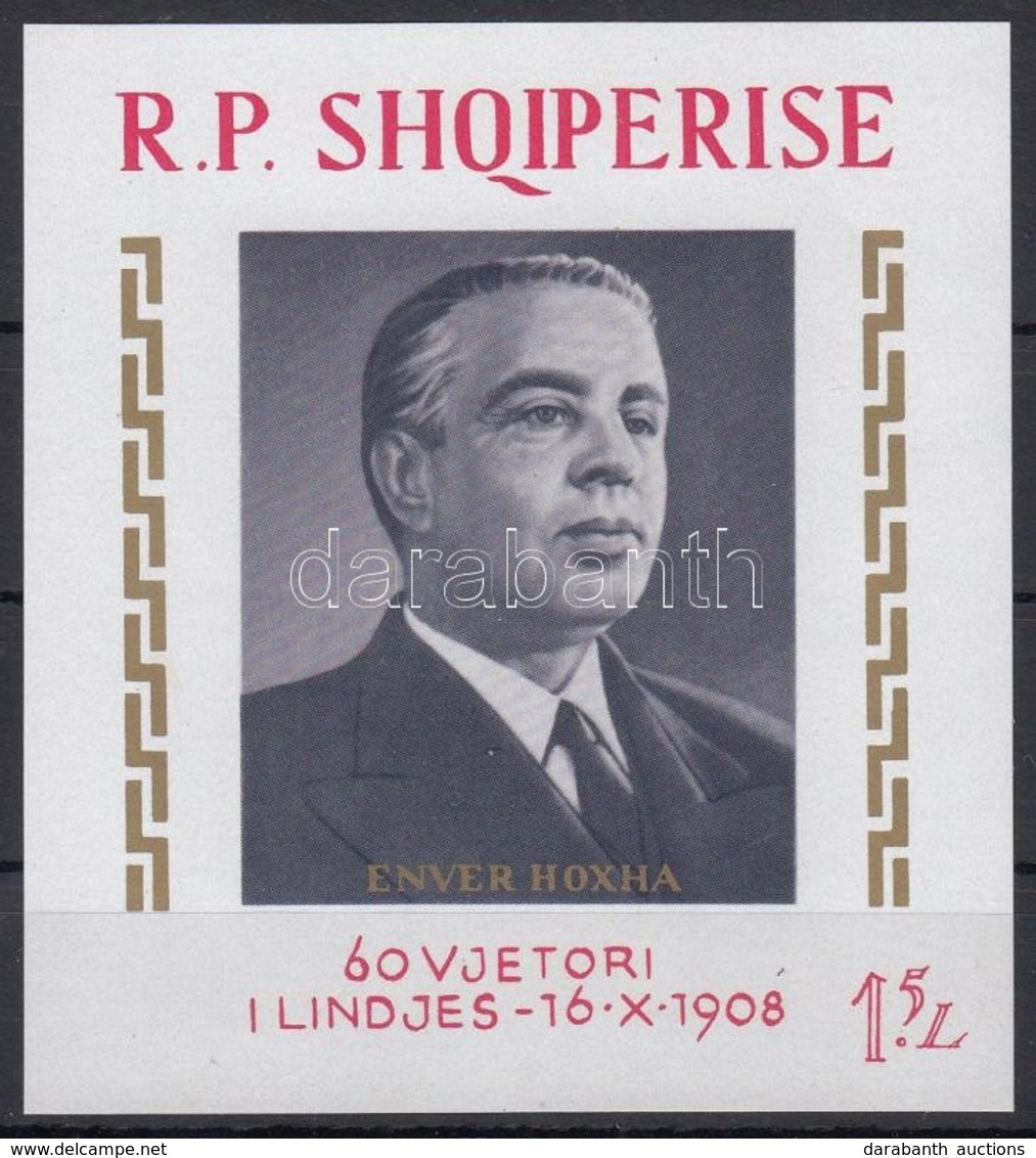 ** 1968 Enver Hodzsa Blokk Mi 34 - Andere & Zonder Classificatie