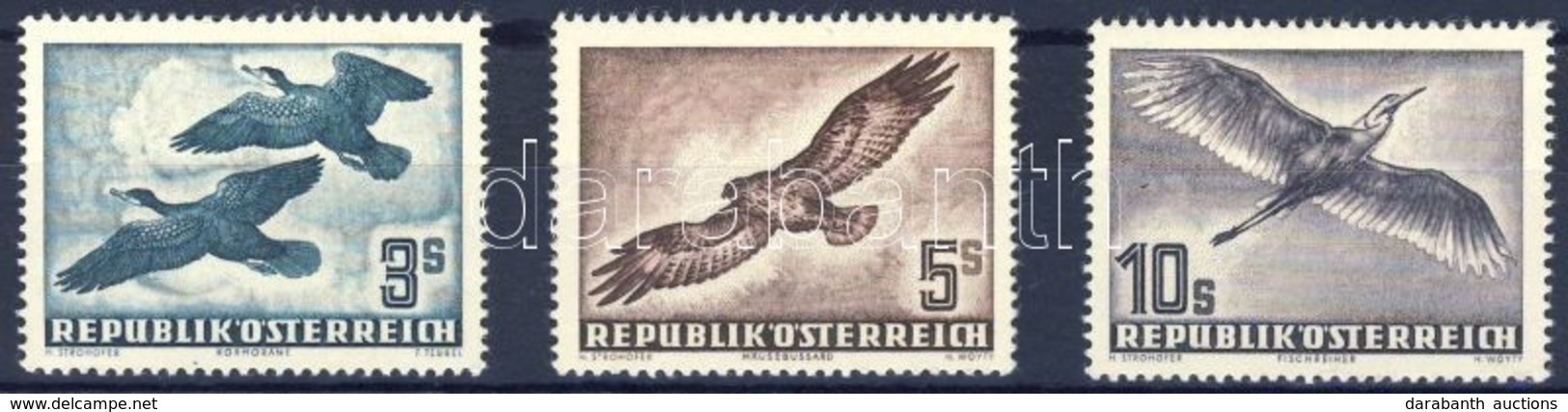 ** 1953 Madarak 3S,5S, 10S Mi 985-987 - Altri & Non Classificati