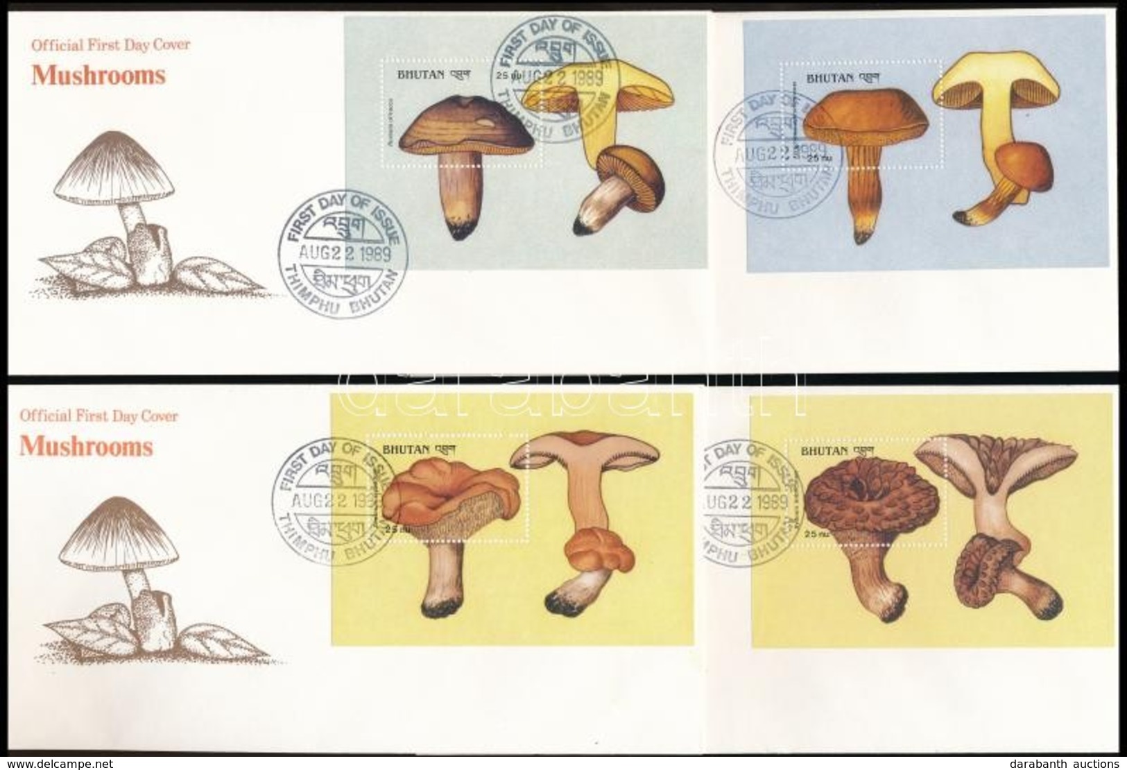 1989 Gomba Sor Mi 1145-1156 + Blokksor Mi 189-200 16 Db FDC-n - Sonstige & Ohne Zuordnung