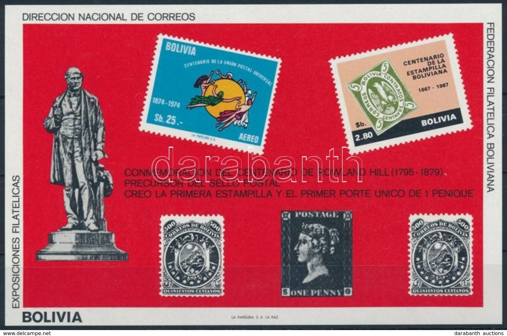 ** 1980 Rowland Hill Halálának 100. évfordulója Blokk Mi 94 - Autres & Non Classés