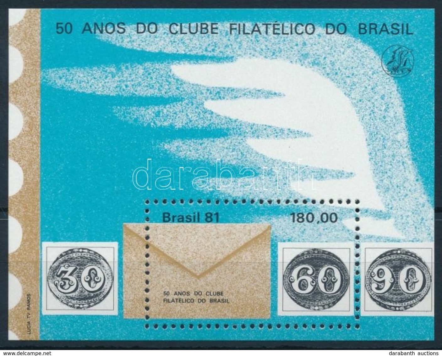 ** 1981 50 éves A Brazil Bélyeggy?jt? Klub Blokk Mi 47 - Altri & Non Classificati