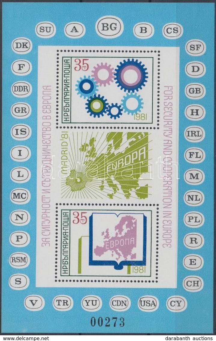 ** 1981 Európai Biztonsági és Együttm?ködési Konferencia Blokk Mi 117 - Altri & Non Classificati