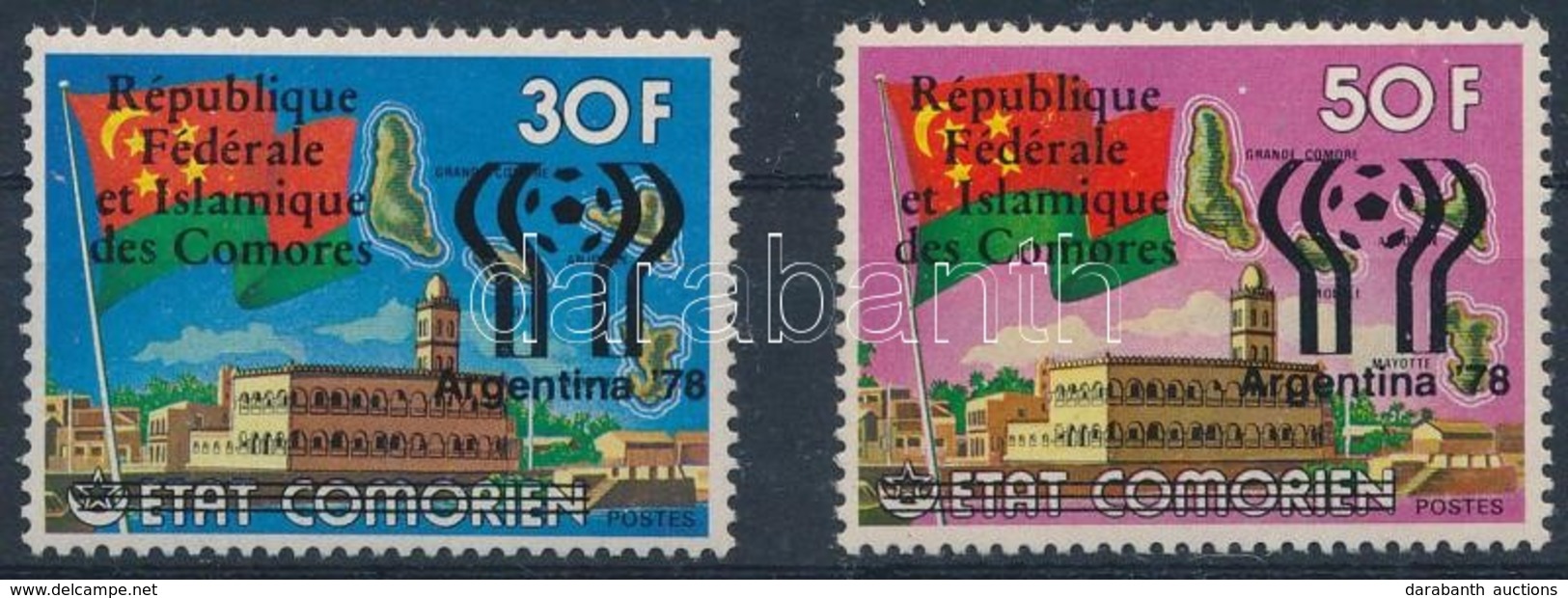 ** 1978 Labdarúgó VB. Felülnyomott Sor Mi 444-445 - Altri & Non Classificati