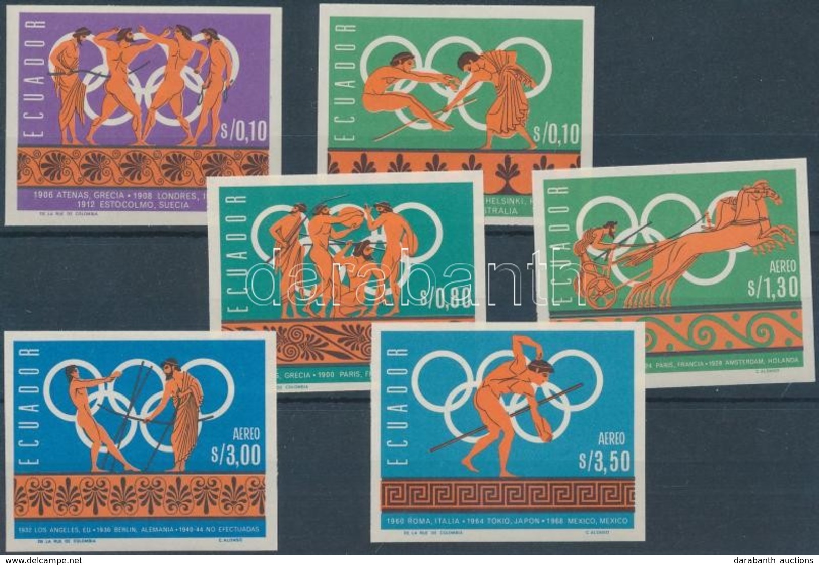 ** 1966 Olimpiai Játékok Történelme Vágott Sor Mi 1262-1267 - Other & Unclassified