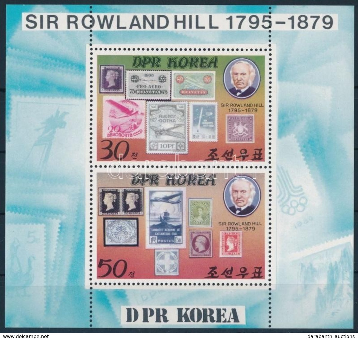 ** 1980 Rowland Hill Halálának 100. évfordulója Kisív Mi 1973-1974 - Andere & Zonder Classificatie