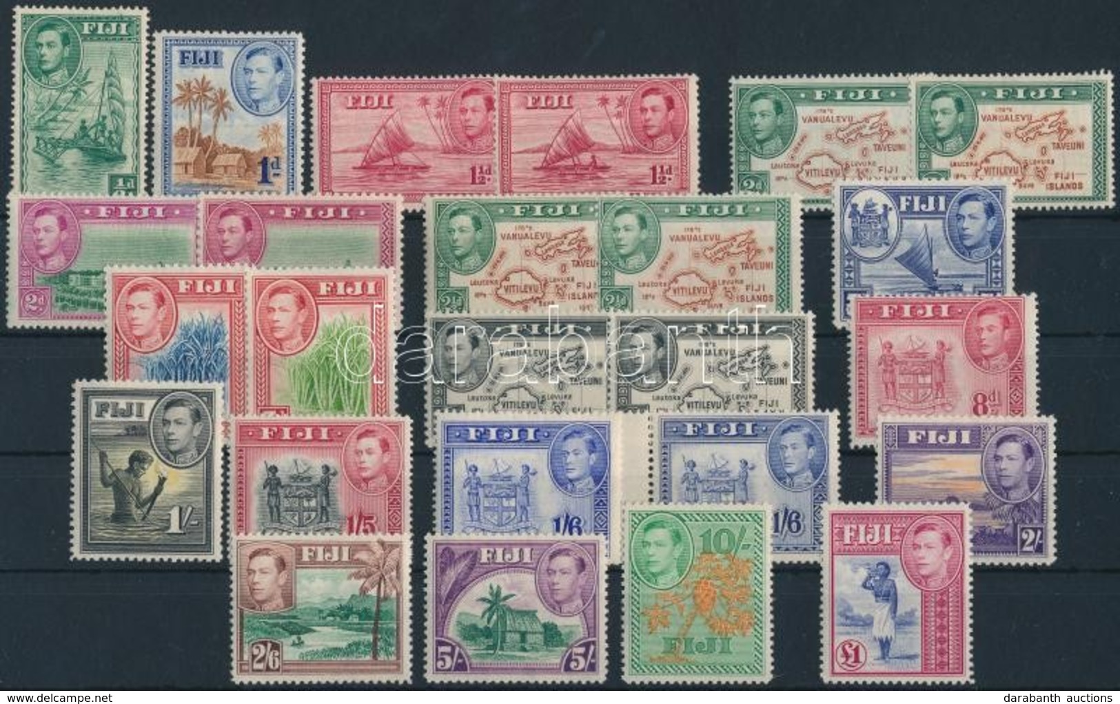 ** 1938 VI. György - Tájkép Sor Vegyes Fogazással, Fogazási Változatokkal / Mi 92-110 Mixed Perforation And Perforation  - Andere & Zonder Classificatie