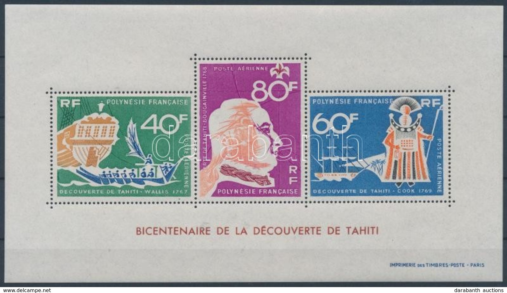 ** 1968 Tahiti Felfedezése Blokk Mi 1 - Andere & Zonder Classificatie