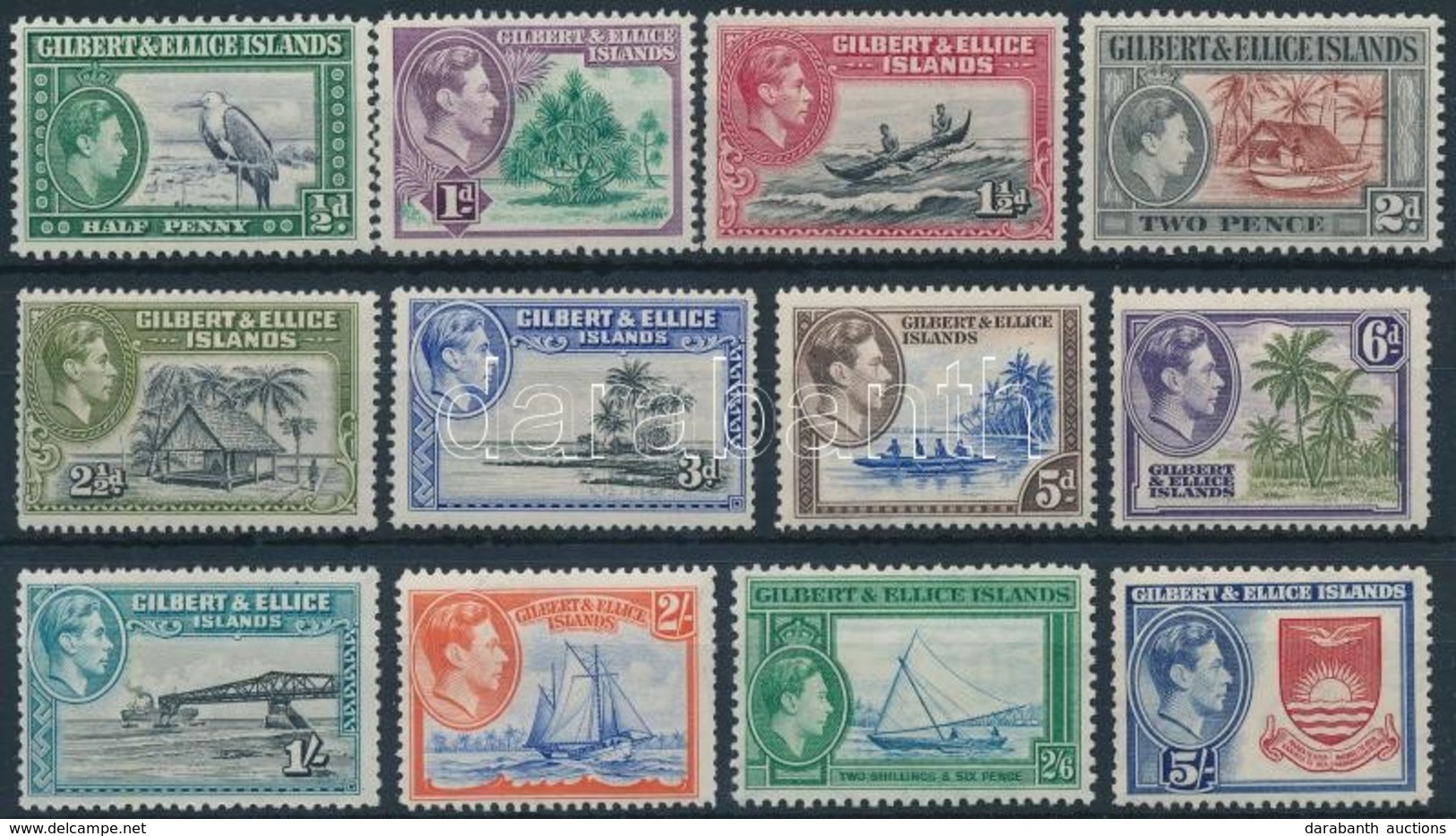 ** 1939 Forgalmi 12 érték Mi 38-42, 43 A, 44-45, 46 C, 47-49 - Altri & Non Classificati