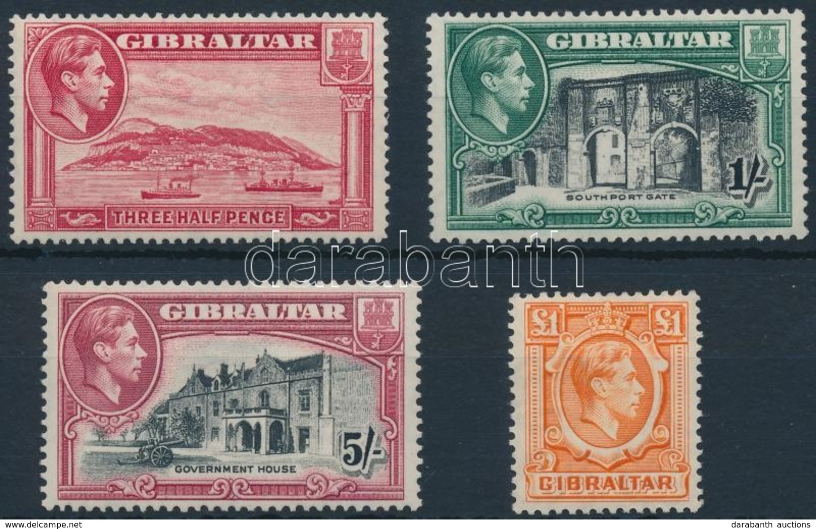 ** 1938 VI. György - Tájkép 4 Klf értéke Mi 109B, 113C, 115C, 117A - Sonstige & Ohne Zuordnung