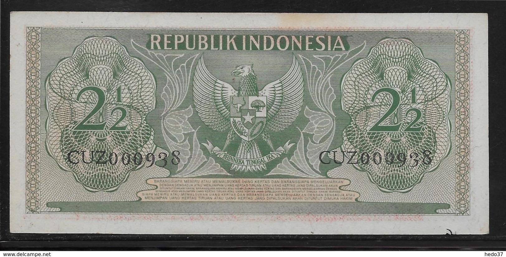Indonésie - 2 1/2 Rupiah - Pick N°75 - SUP - Indonésie