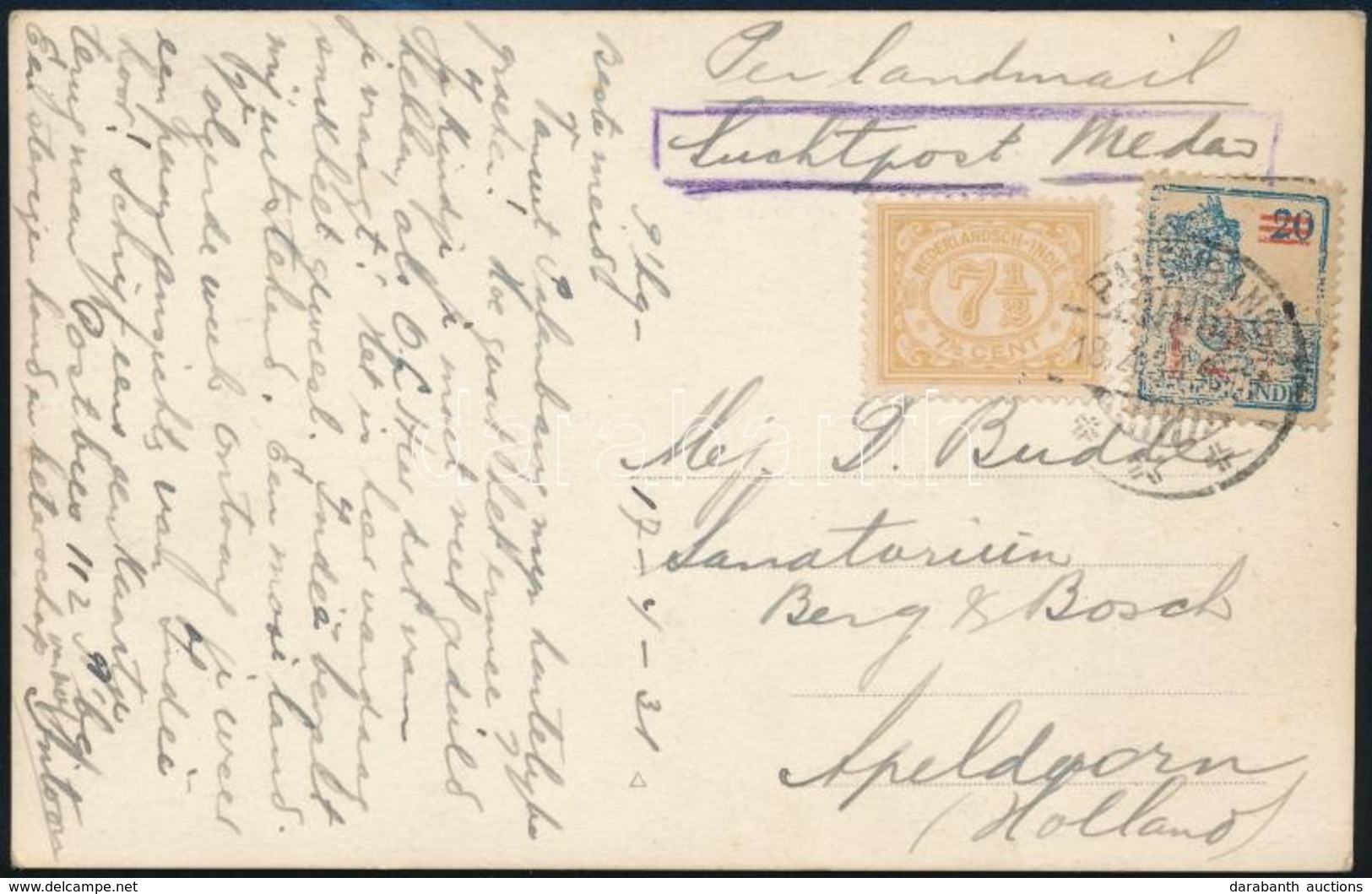 1934 Légi Képeslap Hollandiába / Airmail Postcard To Holland - Sonstige & Ohne Zuordnung