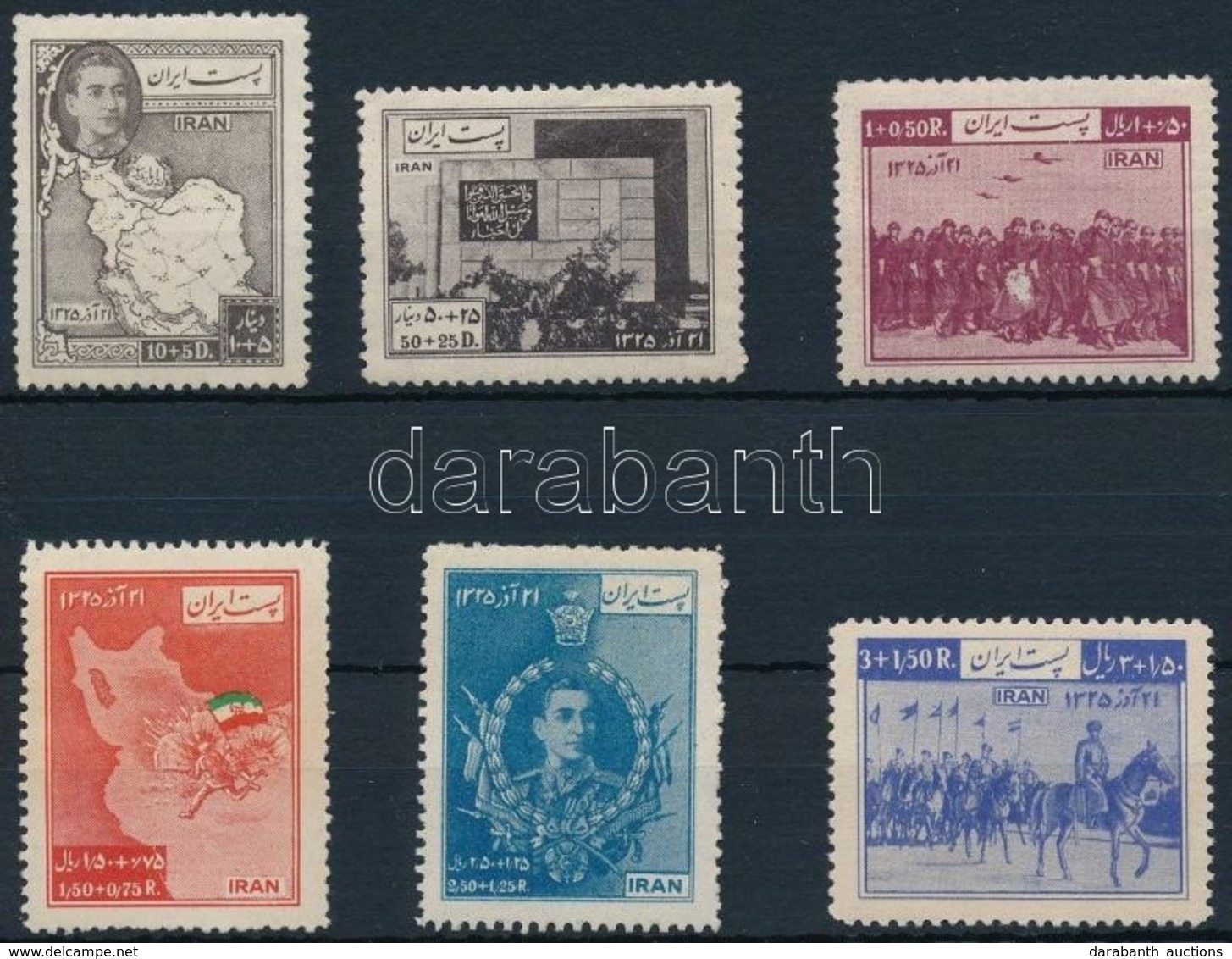 ** 1950 Azerbajdzsán Felszabadulása Sor Mi 832-837 (sárgult Gumi, Mi 833 Betapadás, Mi 834 Horzsolás) - Altri & Non Classificati