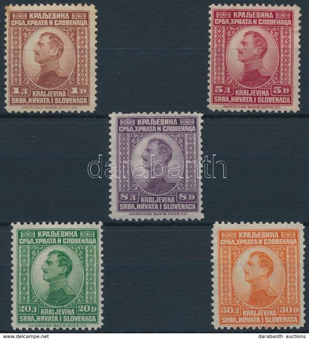 * 1923 Forgalmi Sor Mi 169-173 (Mi 169 Rozsdás / Stain, Mi 171 Foghiba / Perf. Faults) - Other & Unclassified