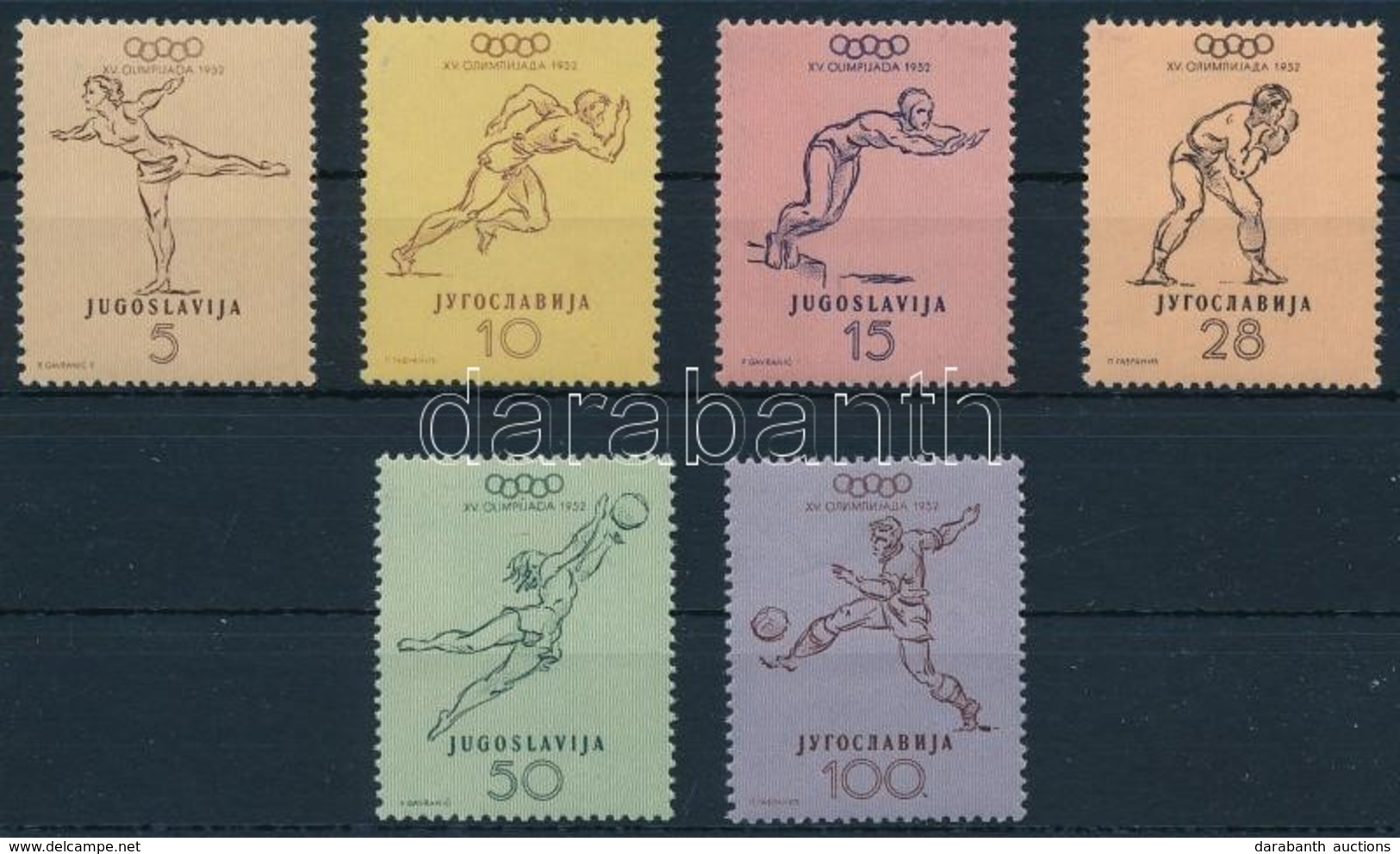 ** 1952 Nyári Olimpia, Helsinki Sor Mi 698-703 - Andere & Zonder Classificatie