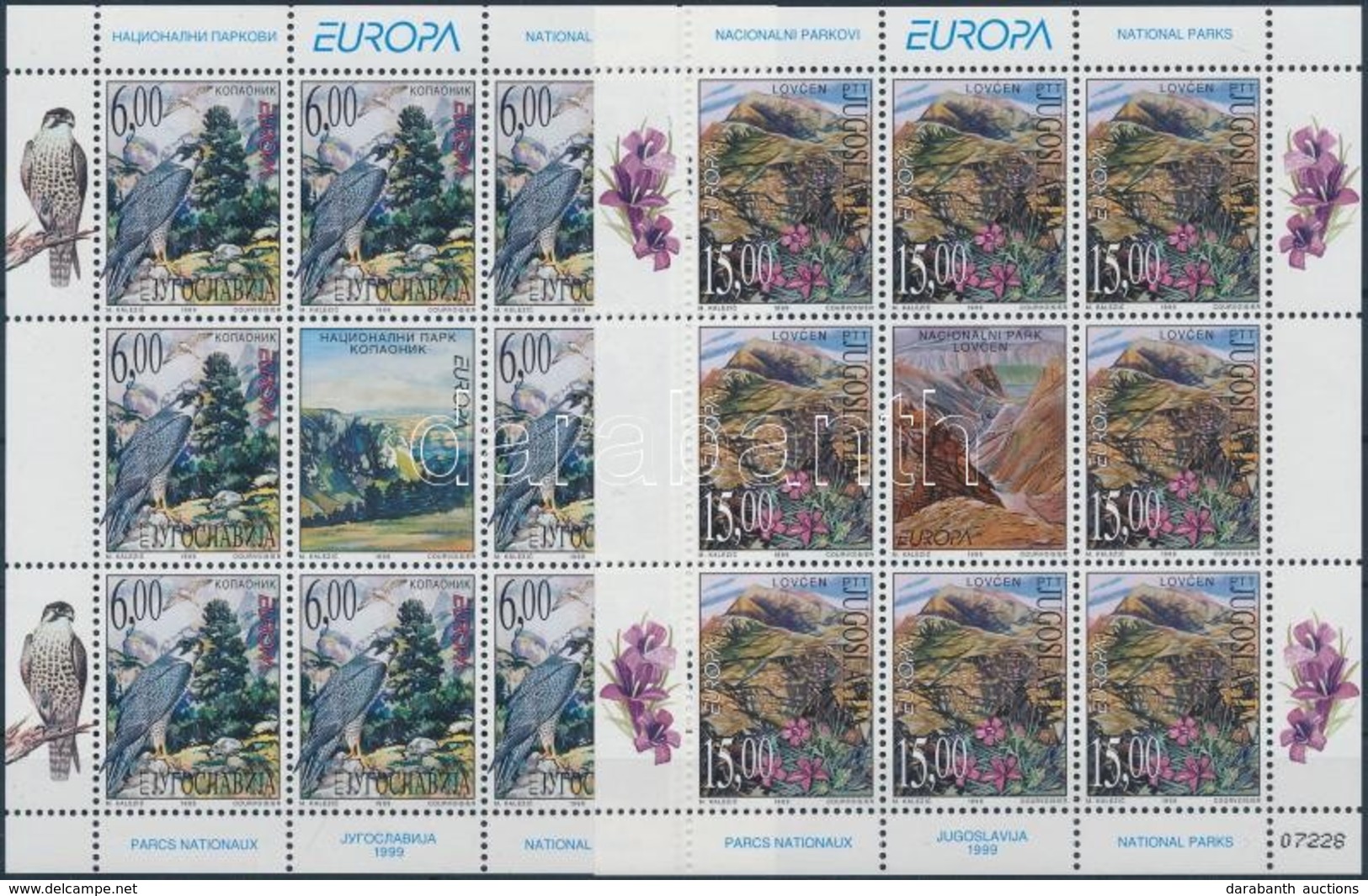 ** 1999 Europa CEPT Nemzeti Parkok Kisívsor Mi 2910-2911 - Altri & Non Classificati