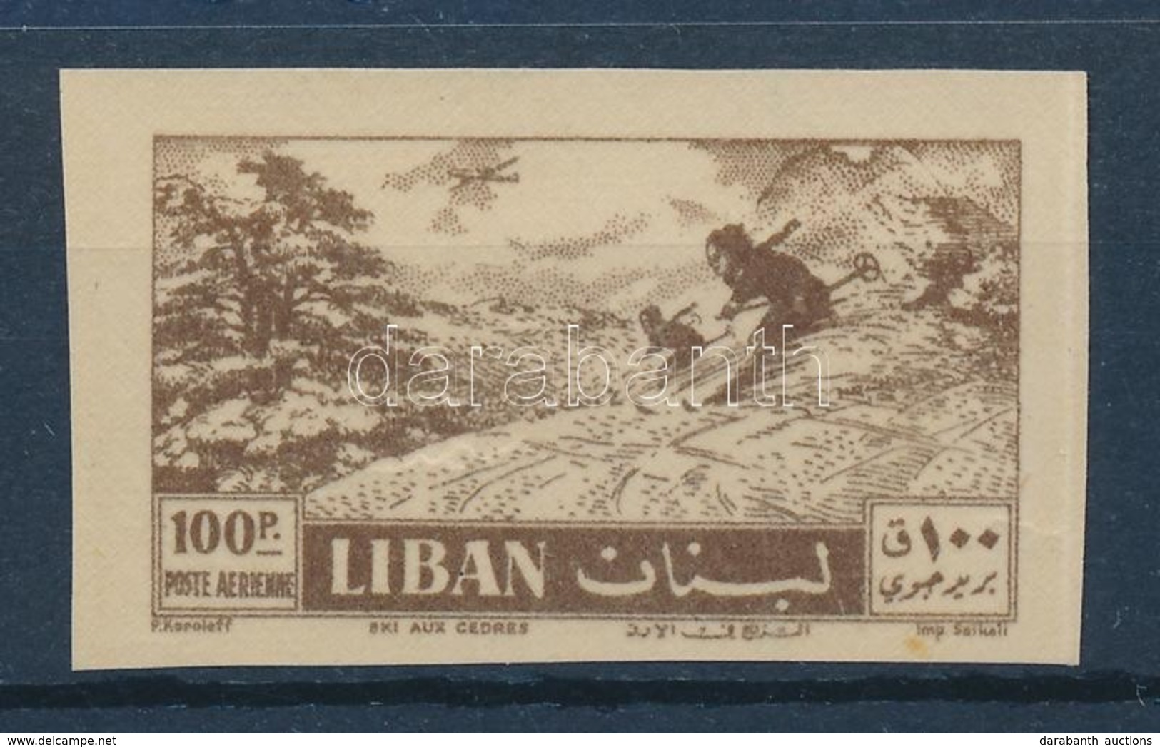 ** 1957 Síel?k 100Pia Vágott Bélyeg Hátoldalra Nyomott Bélyegképpel Mi 589 / Printed On The Bacside, Imperforate - Autres & Non Classés