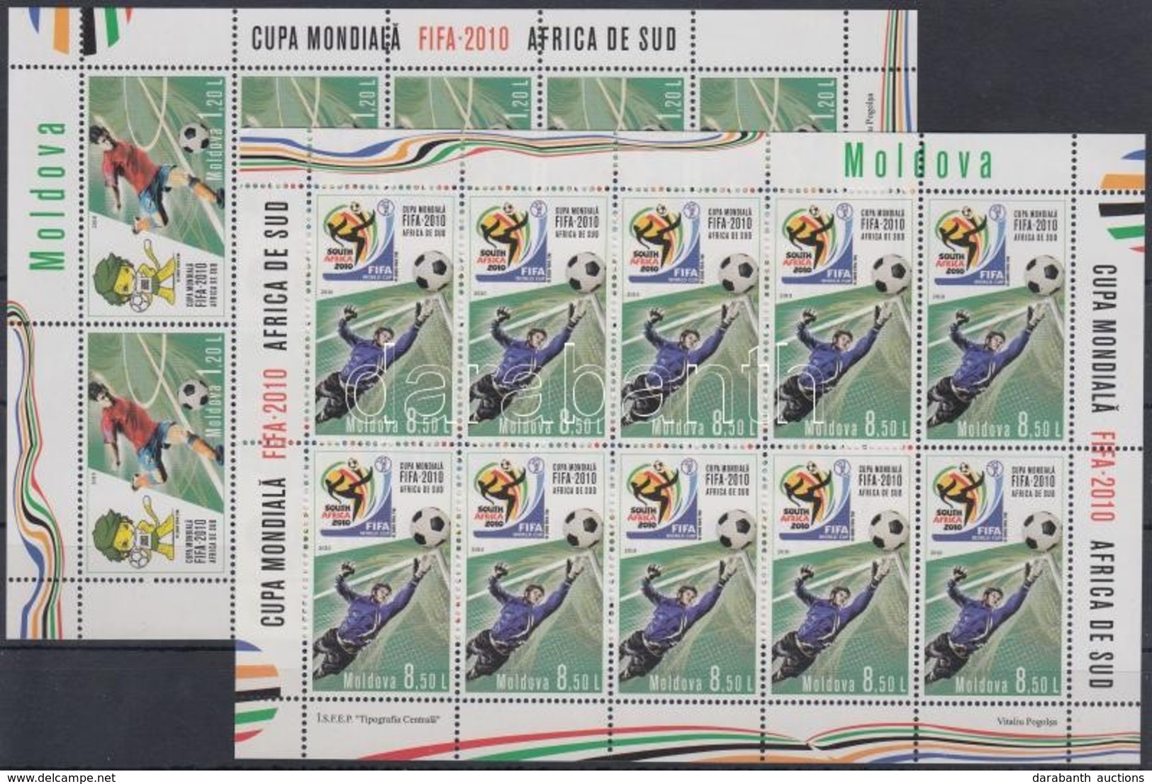 ** 2010 FIFA VB, Dél-Afrika Kisív Sor Mi 706-707 - Andere & Zonder Classificatie