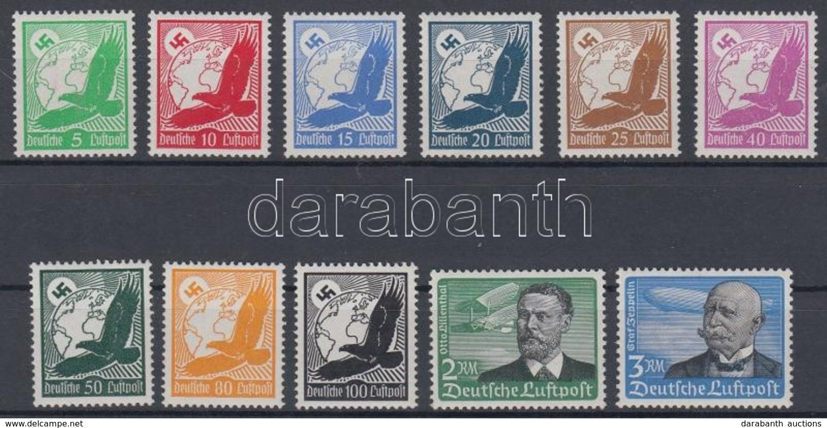 ** 1934 Repül?posta Sor / Air Mail Set Mi 529-539 - Sonstige & Ohne Zuordnung