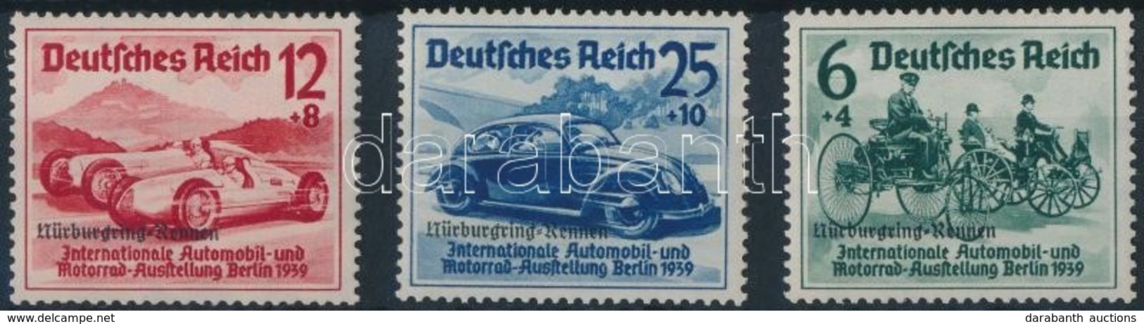 ** 1939 Nürburgring Autóverseny Sor Mi 695-697 - Sonstige & Ohne Zuordnung