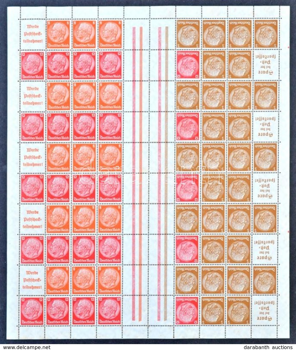 ** 1940/1941 Hindenburg Bélyegfüzetlap Hajtatlan Teljes ív Mi MHB 52 (rozsda / Stain) - Sonstige & Ohne Zuordnung