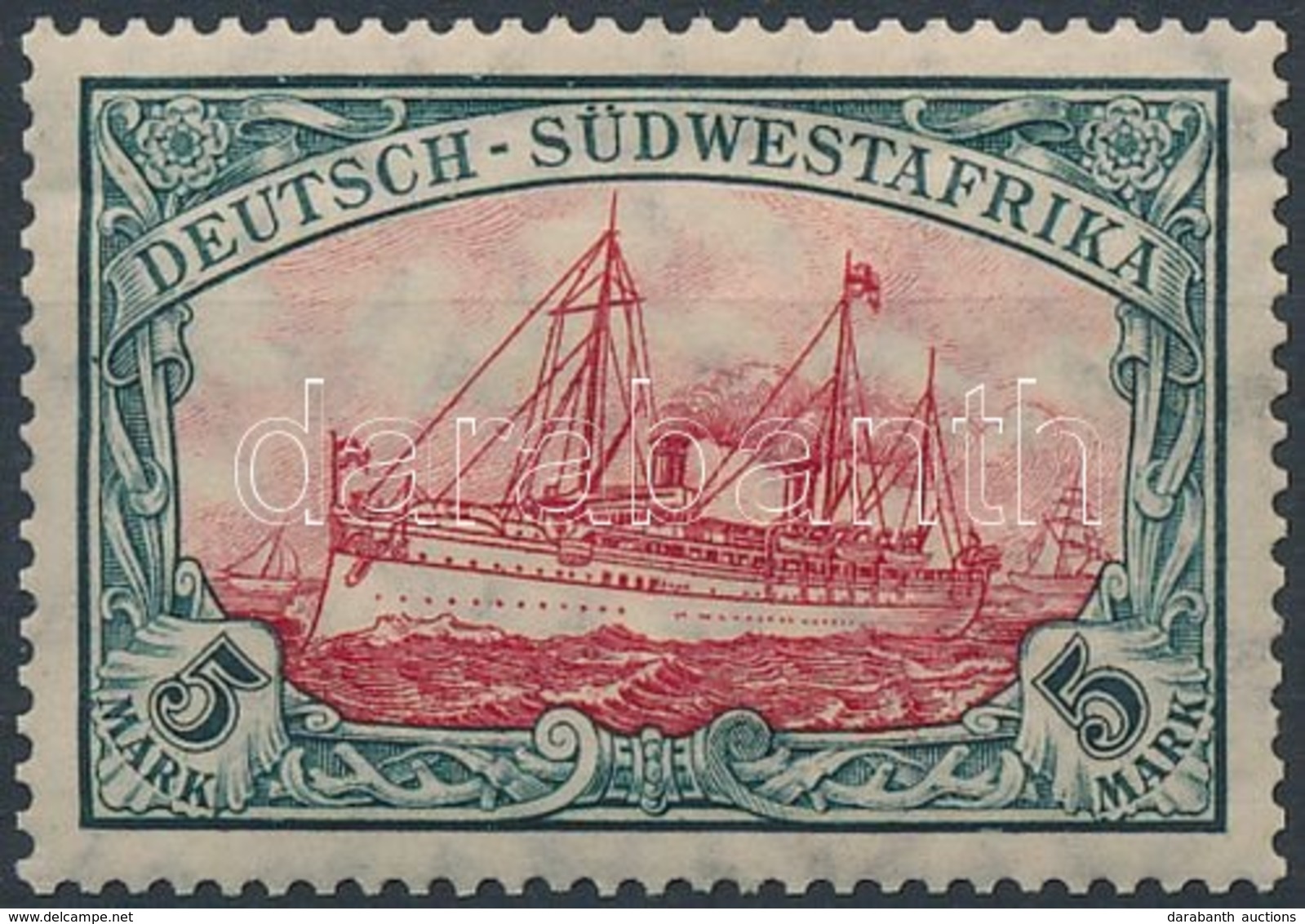 ** Deutsch-Südwestafrika 1906 Császári Jacht Mi 32Ab (gumihiba) - Andere & Zonder Classificatie