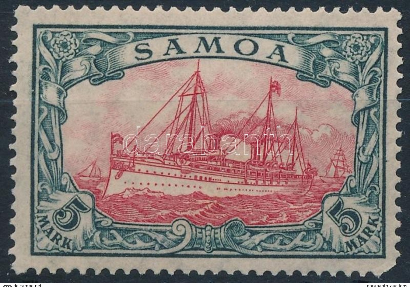 ** Samoa 1915 Császári Jacht Sor Záróértéke Mi 23 II B (sarokfog Hiba / Corner Missing) - Andere & Zonder Classificatie