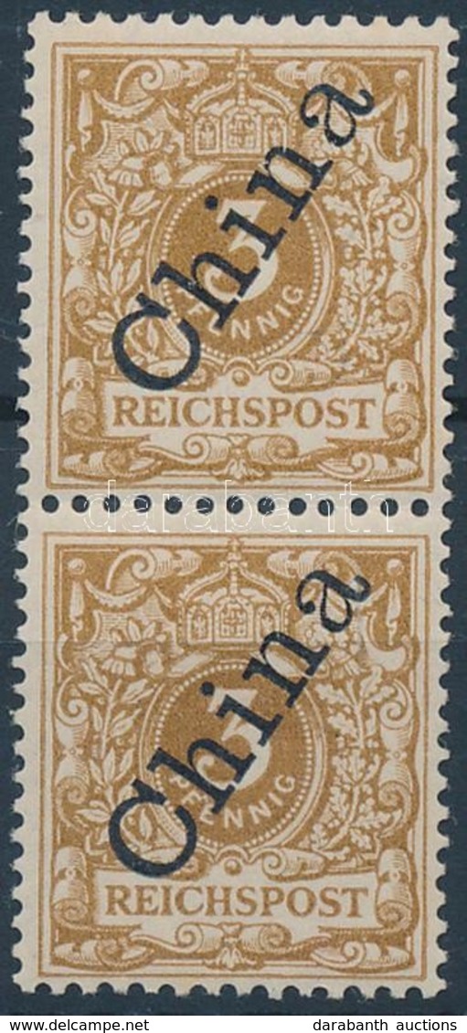 ** Kína 1898 Mi 1 IIb Pár / Pair. Signed: Hoffmann - Andere & Zonder Classificatie