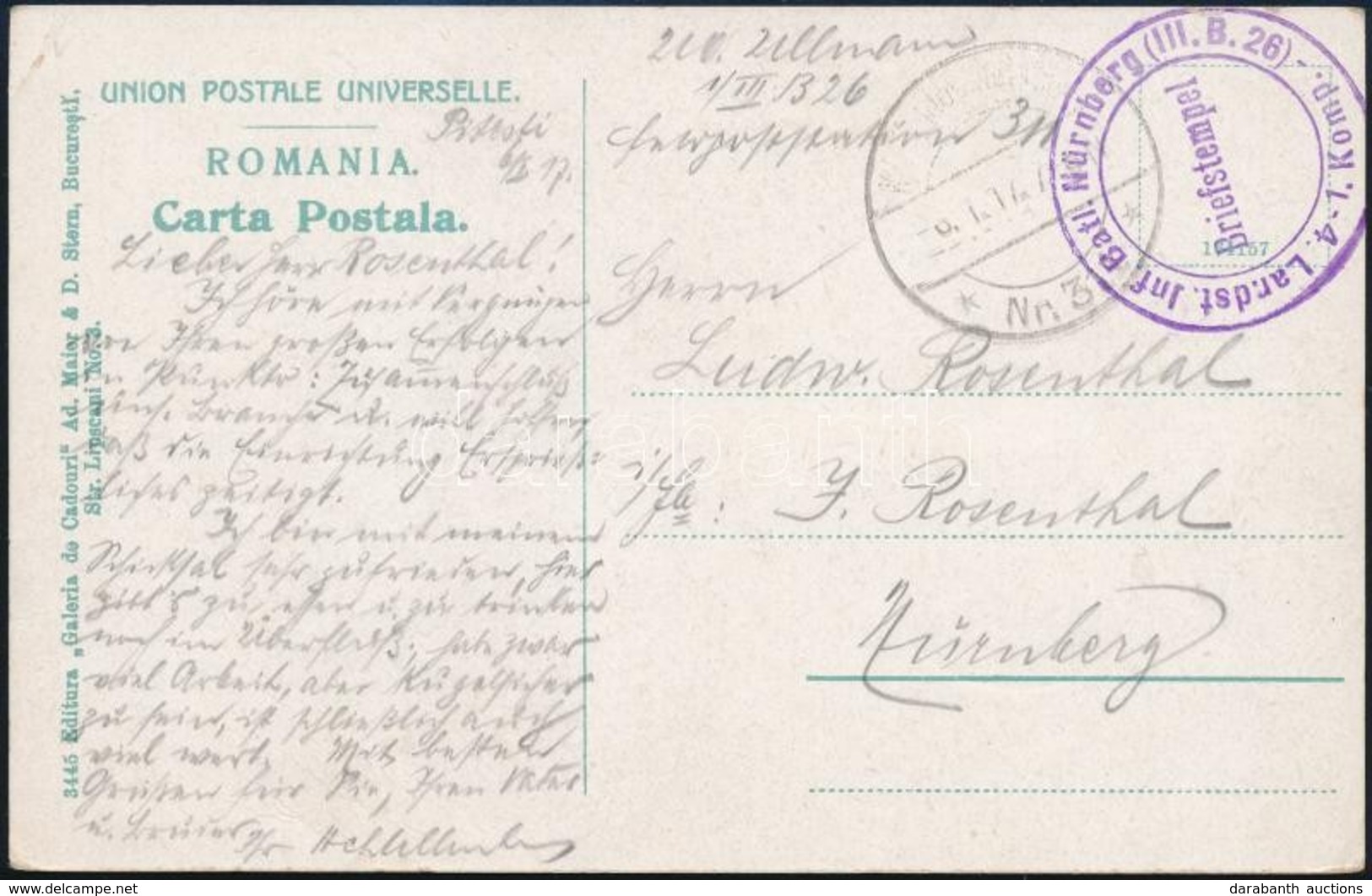 1917 Tábori Posta Képeslap Romániából / Field Postcard From Romania - Autres & Non Classés