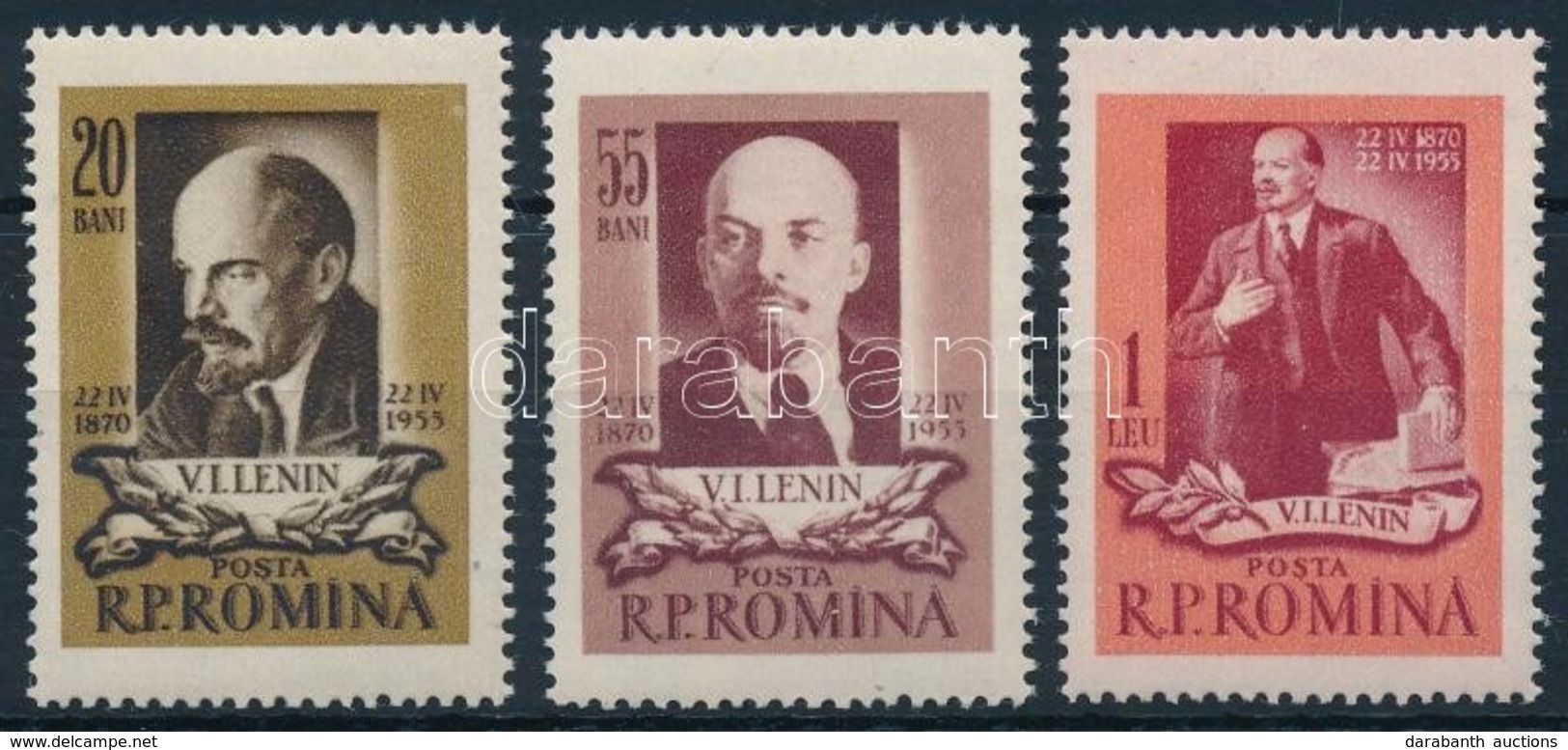 ** 1955 Lenin 85. Születésnapja Sor Mi 1511-1513 - Andere & Zonder Classificatie