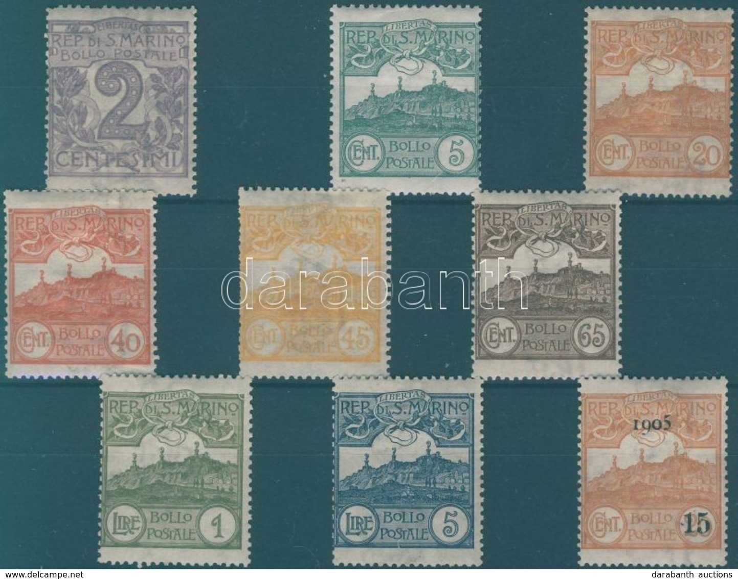 * 1903/1905 Forgalmi Mi 34-35, 37, 40-43, 45-46 - Sonstige & Ohne Zuordnung