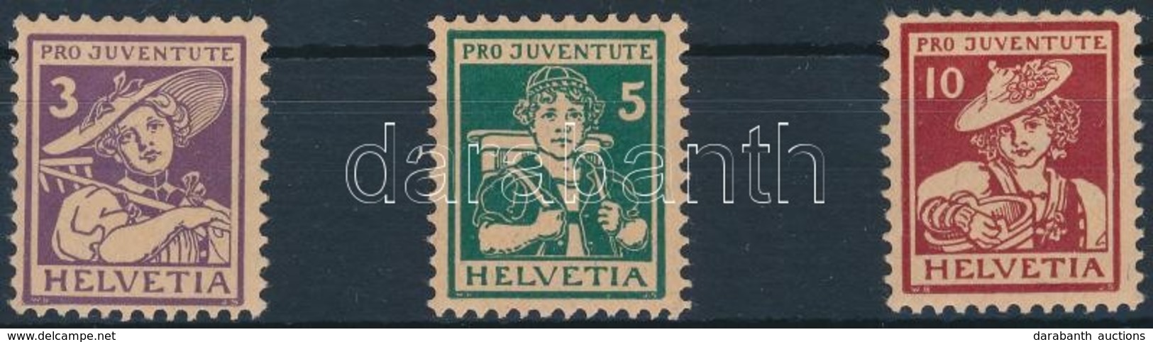 ** 1916 Pro Juventute Sor Mi 130-132 - Andere & Zonder Classificatie