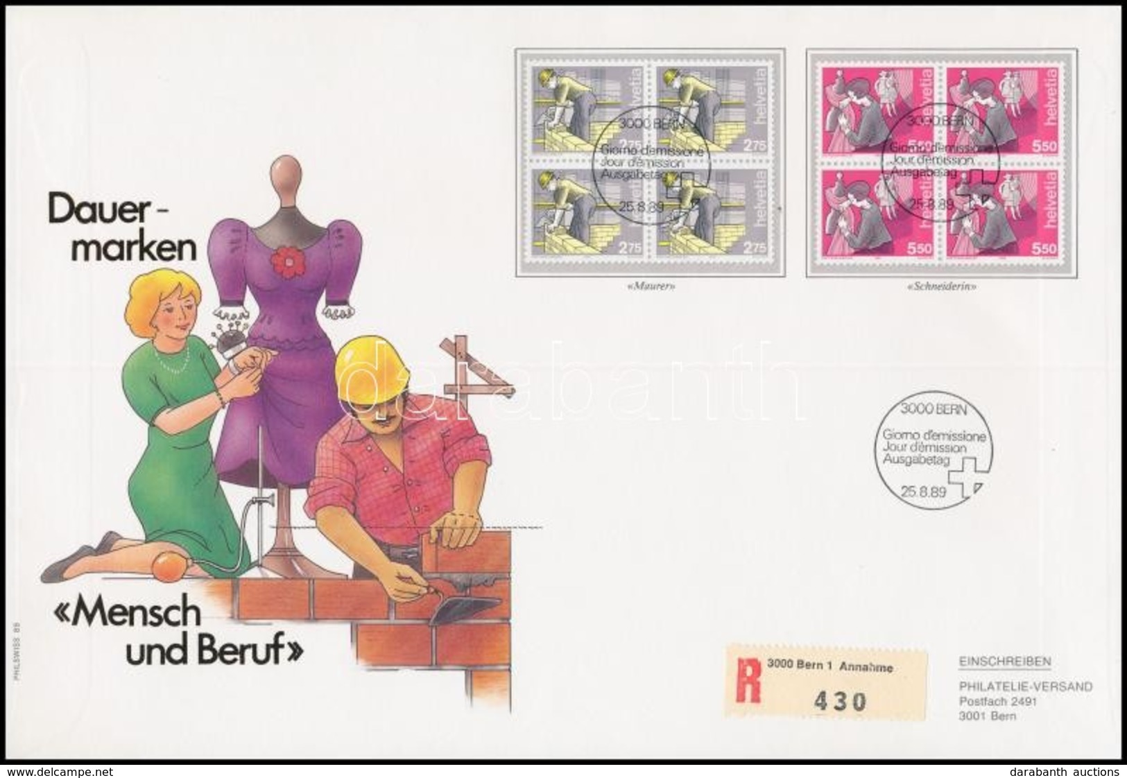 1989 Forgalmi Sor Négyestömbökben Mi 1402-1403 FDC-n - Andere & Zonder Classificatie