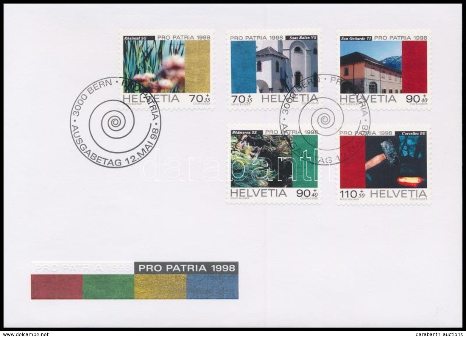 1998 Pro Patria Sor Mi 1649-1653 FDC-n - Autres & Non Classés