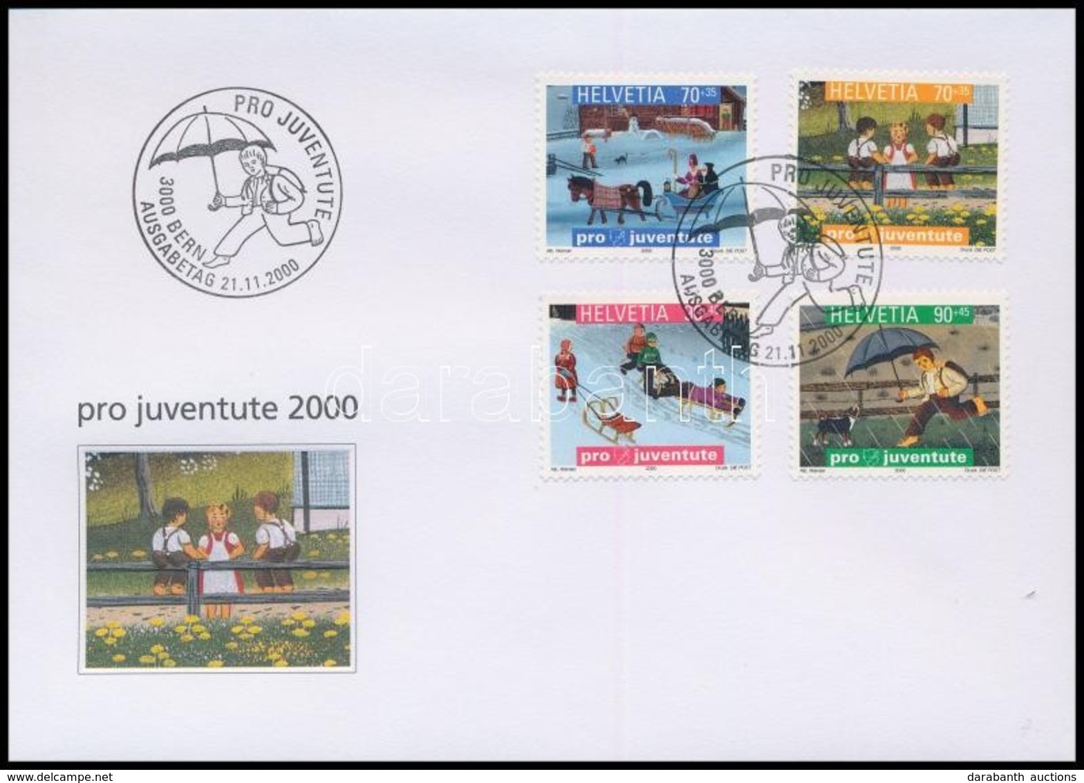 2000 Pro Juventute Sor Mi 1740-1743 FDC-n - Sonstige & Ohne Zuordnung