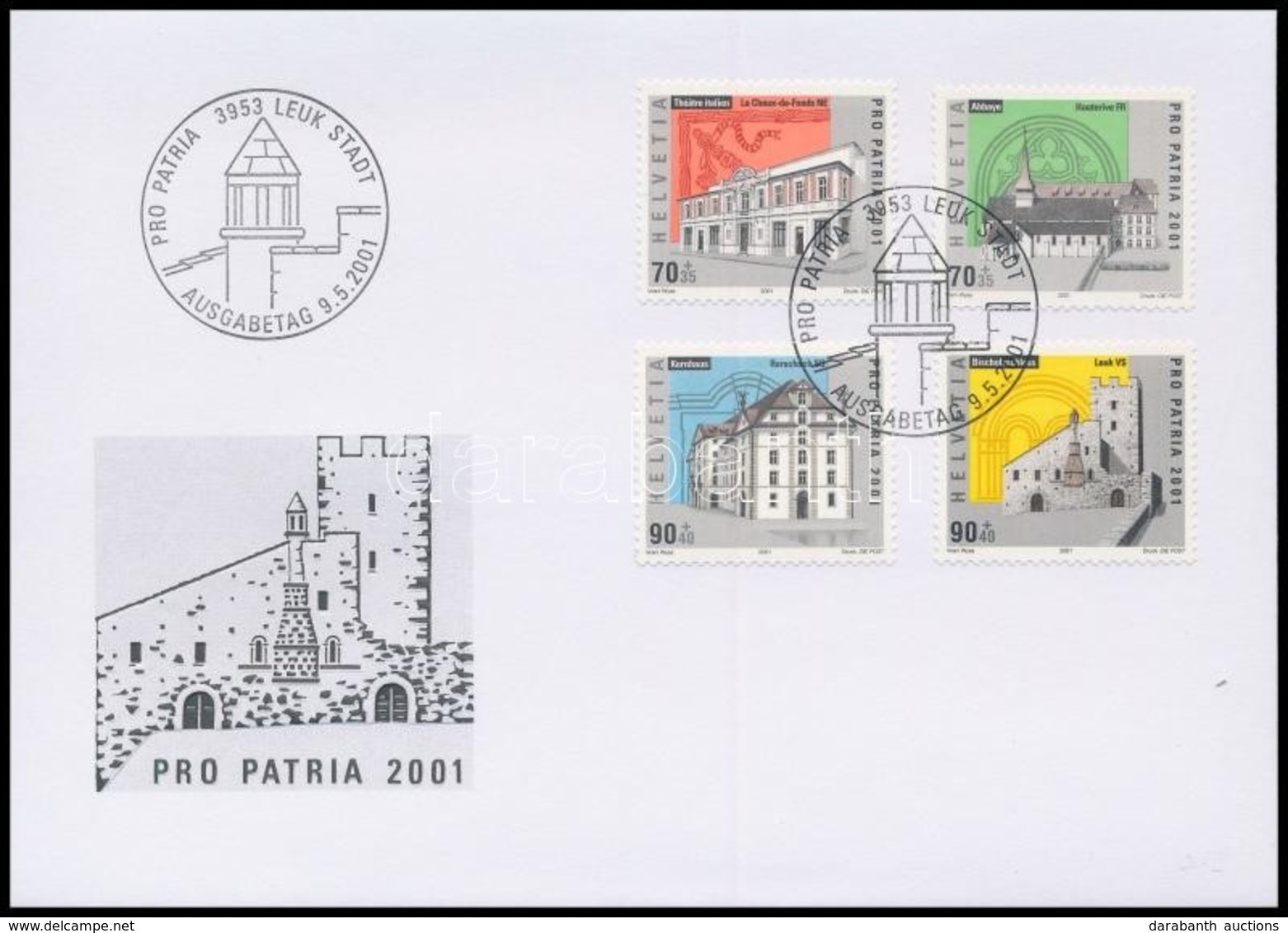 2001 Pro Patria Sor Mi 1753-1756 FDC-n - Andere & Zonder Classificatie