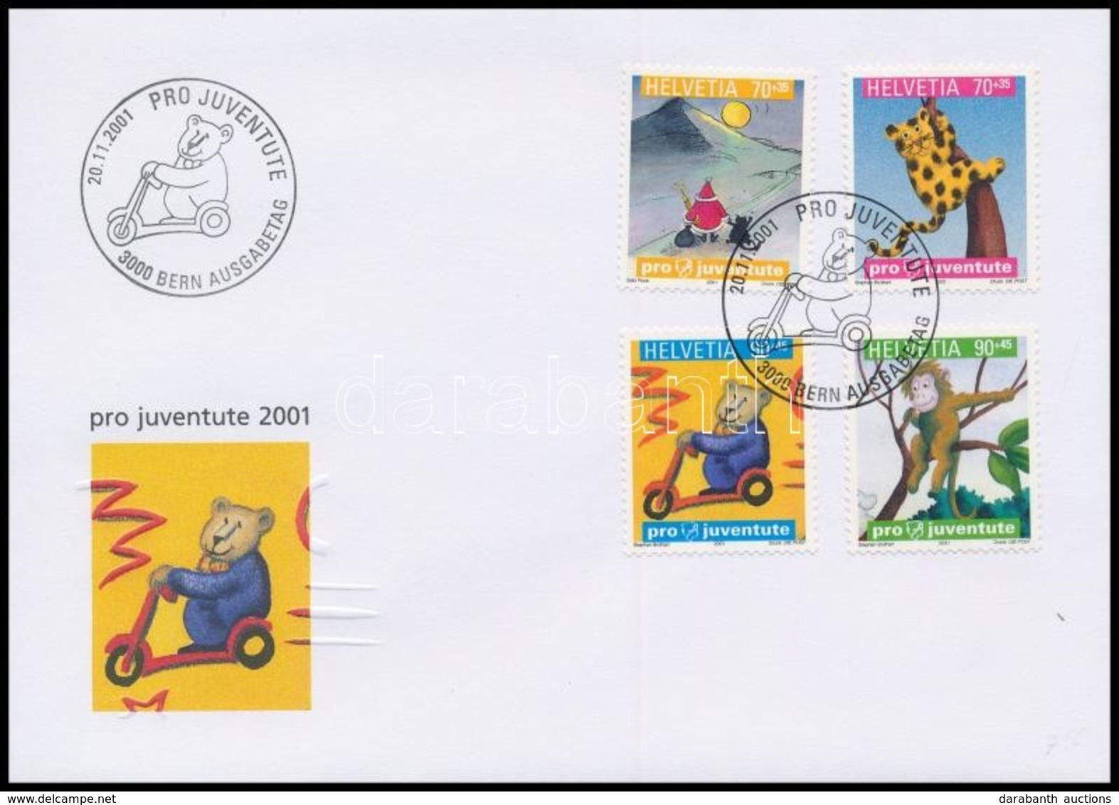 2001 Pro Juventute Sor Mi 1772-1775 FDC-n - Other & Unclassified