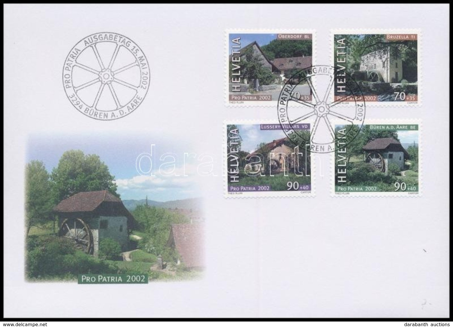 2002 Pro Patria Sor Mi 1790-1793 FDC-n - Andere & Zonder Classificatie