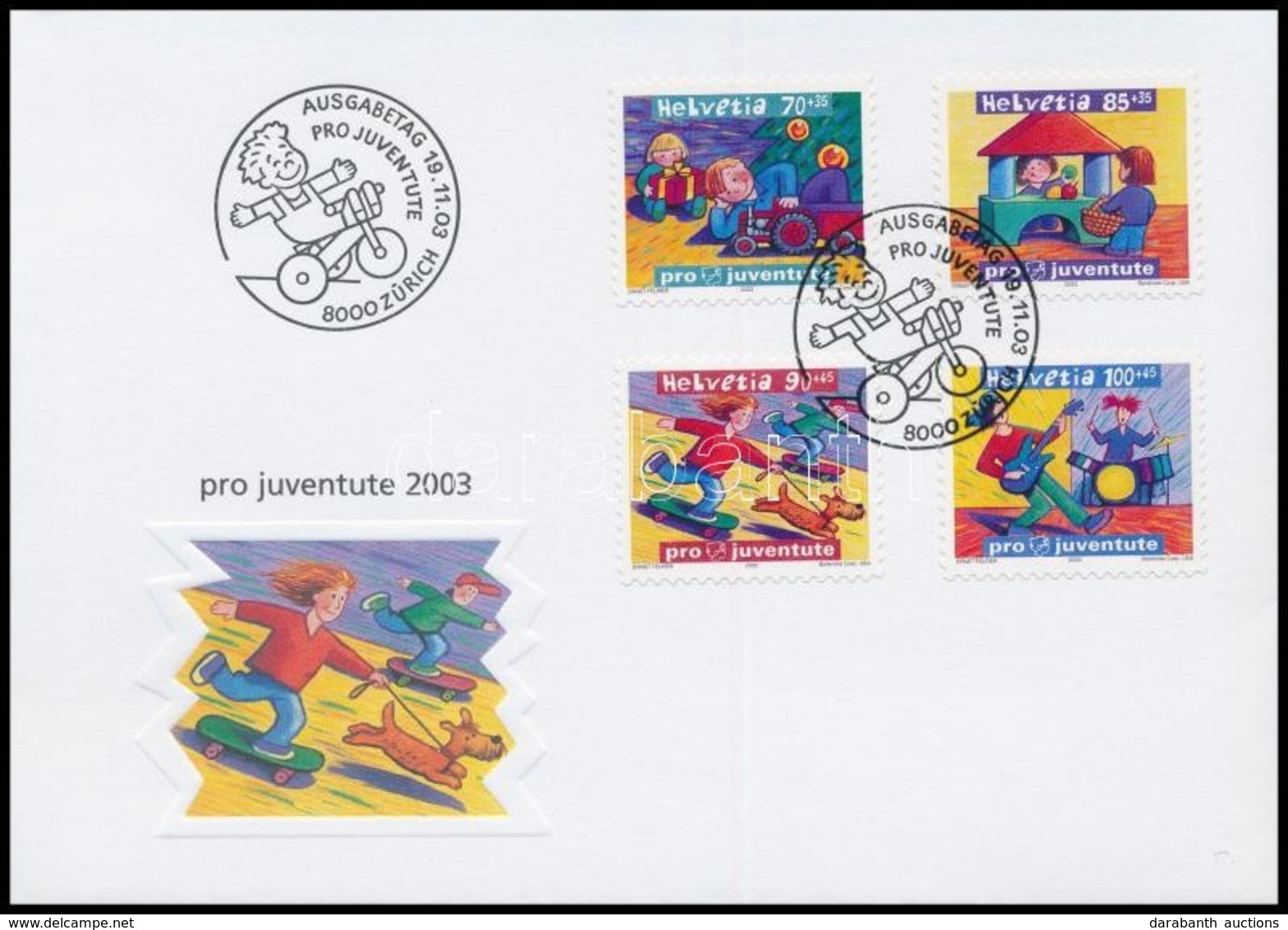 2003 Pro Juventute Sor Mi 1853-1856 FDC-n - Other & Unclassified