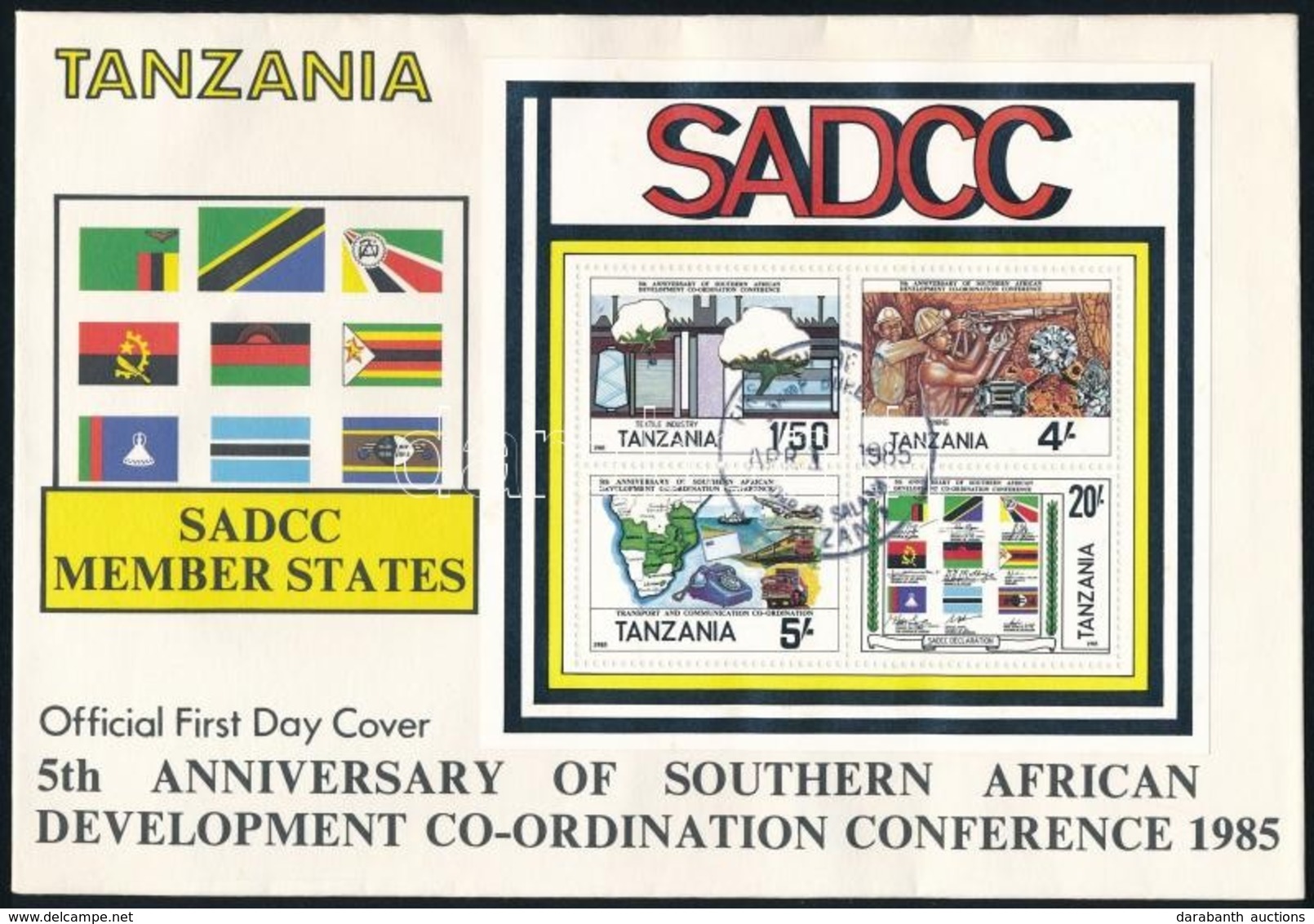 1984 Dél-afrikai Közösségfejlesztési Konferencia Blokk FDC-n Mi 40 - Altri & Non Classificati