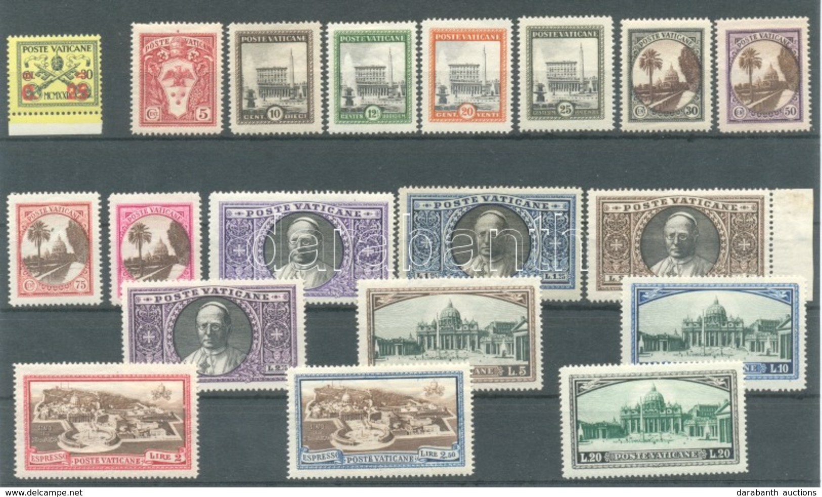 ** * 1931/1933 Forgalmi Mi 16 + 21-38 (Mi 30 és 33 Falcos / Hinged) - Altri & Non Classificati