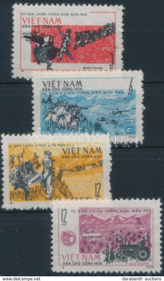 ** 1964 Dien Bien Phu Csata 10 éves évfordulója Sor Mi 310-313 - Sonstige & Ohne Zuordnung