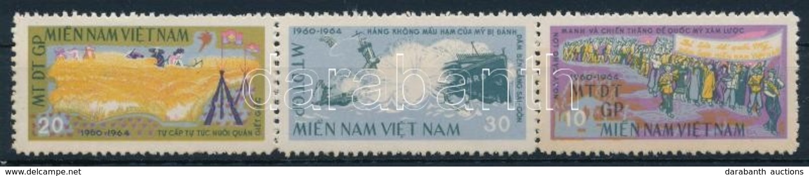 ** Vietkong Kiadás 1964 Mi Felszabadulás Sor 3-as Csíkban Mi 6-8 - Altri & Non Classificati