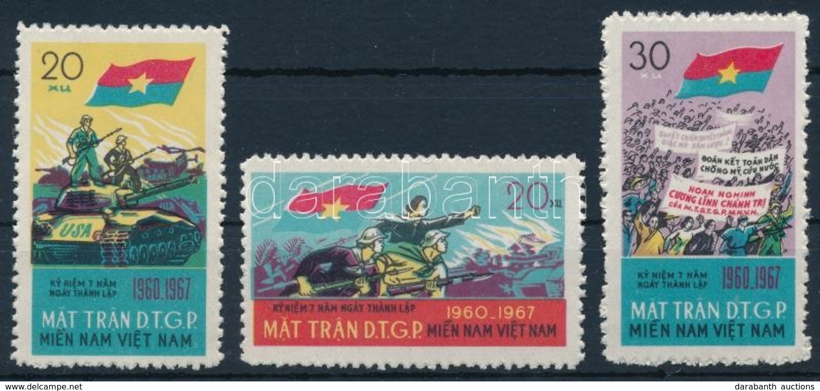 ** Vietkong Kiadás 1967 Felszabadulás Sor Mi 12-14 - Autres & Non Classés