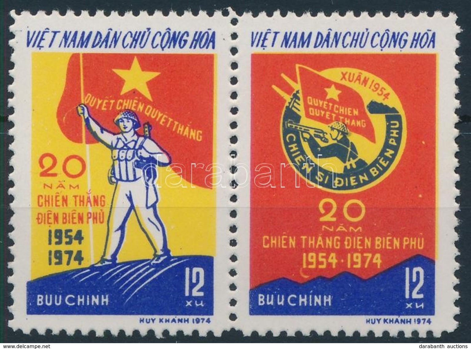 ** 1974 Dien Bien Phu Csata Sor Párban Mi 759-760 - Sonstige & Ohne Zuordnung