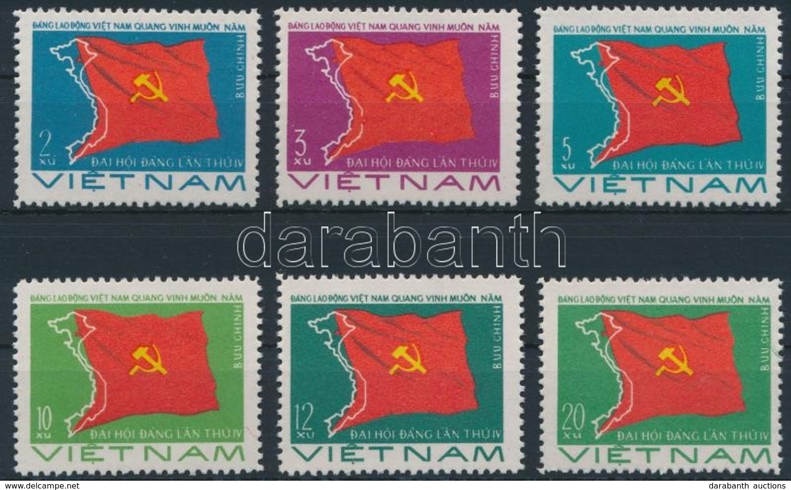 ** 1976 A Vietnami Kommunista Párt Kongresszusa Sor Mi 874-879 - Sonstige & Ohne Zuordnung
