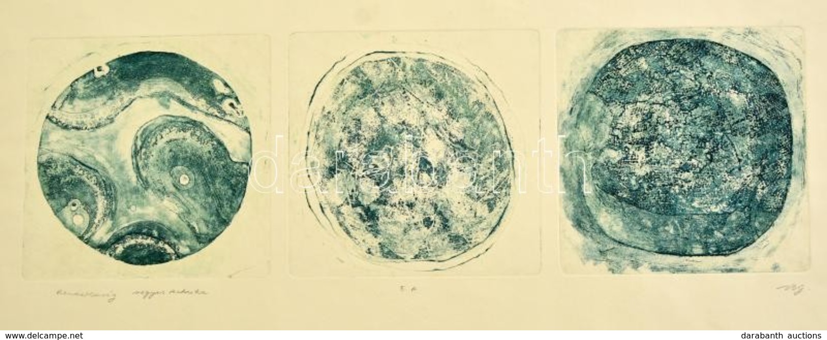 BG Jelzéssel: Rendetlenség, Vegyes Technika, Papír, 15×46,5 Cm - Andere & Zonder Classificatie