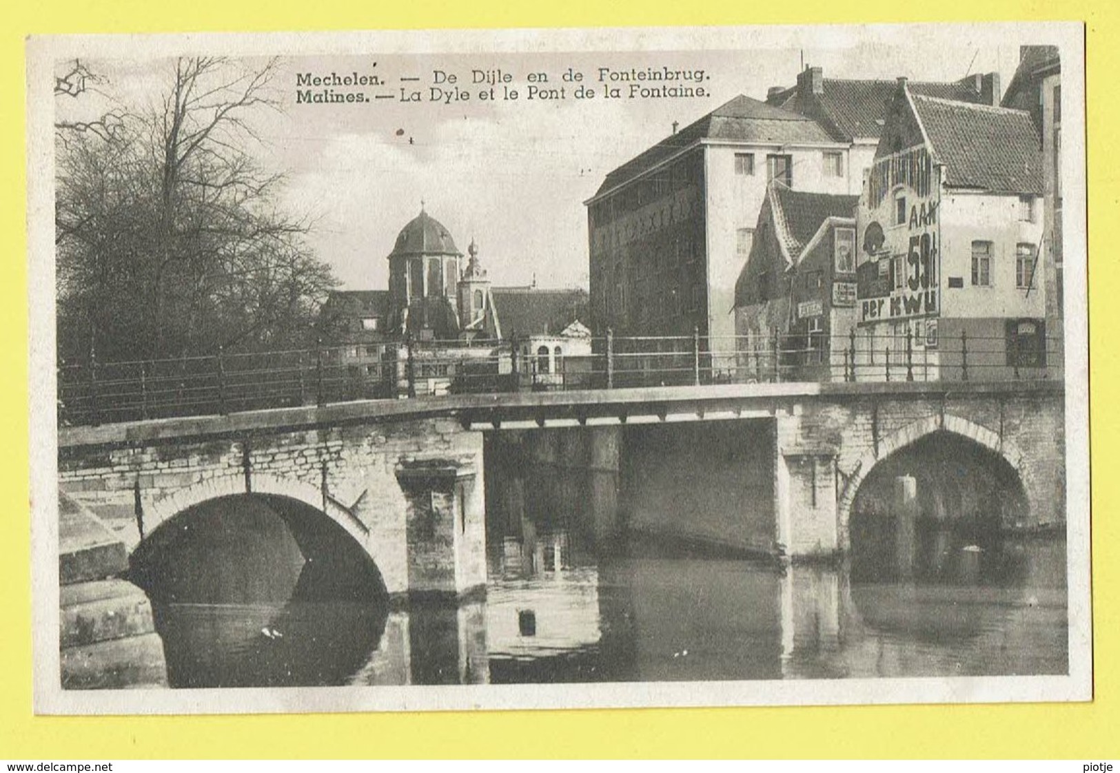 * Mechelen - Malines (Antwerpen) * (Fabrication Belge) Dijle En Fonteinbrug, La Dyle Et Le Pont De La Fontaine, Canal - Malines