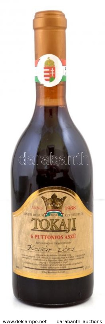 1988 Tokaji 6 Puttonyos Aszú, Névre Szóló Palackozás, 500 Ml - Sonstige & Ohne Zuordnung